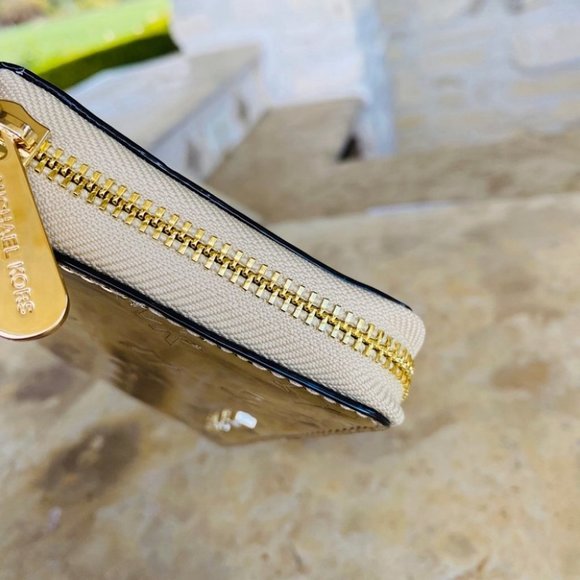 NWT Michael Kors Metallic Mirrored Satchel&wallet - Picture 11 of 14